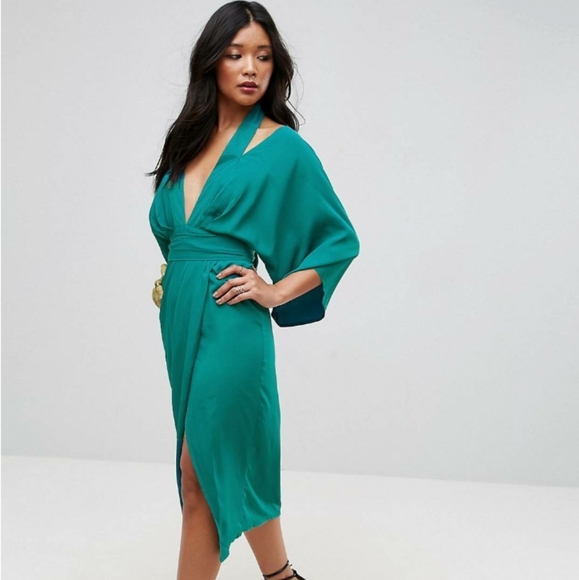 ASOS Dresses & Skirts - ASOS Kimono Sliced Midi Dress - US 10